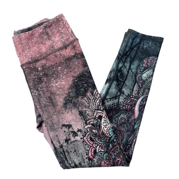 Evolution And Creation Active Yoga Leggings Sz XS Tribal Print - Picture 3 of 7